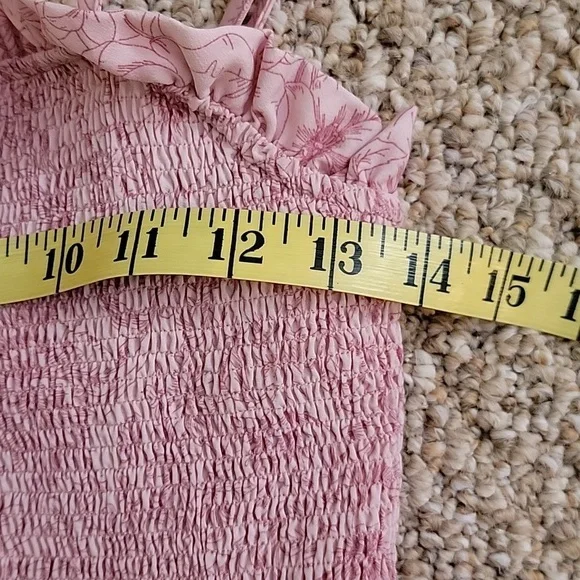 Entro Boutique Pink Flower Strappy Maxi Dress - Picture 6 of 6